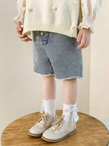 2pairs/Set Cute Baby & Student Pearl & Bow Decorated Short Socks With Sweetheart Top And Matched With Leather Shoes Or Princess Dress For Girls