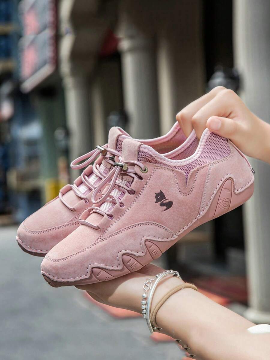Zapatillas rosas de estilo vintage Nantucket Breeze para mujer, de color rosa , con un tono de color macaron, de diseño sencillo y romántico, adecuadas para uso casual, deportivo, de viaje, fitness, running, fiestas, compras, ir al trabajo, senderismo, actividades al aire libre y caminar, para primavera, verano, otoño e invierno. De color rosa, gris, negro y marrón , con suela antideslizante y transpirable, de cuero y diseño casual. - Rosa - Ver 1