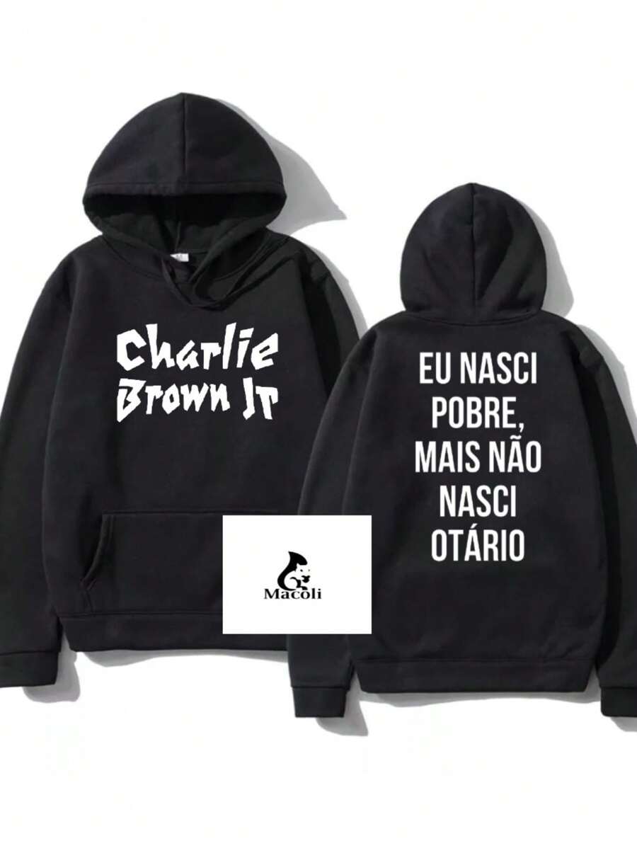 Men Hoodies - 黑色 - 查看 1
