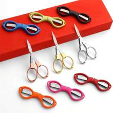 1pc Exquisite Folding Small Scissors, Zinc Alloy 8-Shaped Stretch Paper-Cutting Scissors, Multi-Functional Scissors For Office, Outdoor Travel, And Fishing Back To School,Back To School,School Supplies