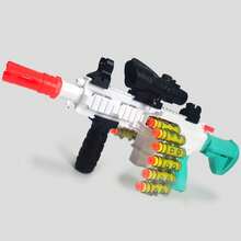 裝備彈帶的玩具槍 M416泡沫爆破槍,逼真的狙擊步槍配備18顆nerf彈頭和18個彈殼,兒童玩具槍禮物 - 白色 - 查看 6