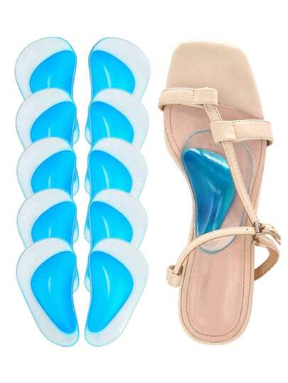 1-5 对自粘硅胶前脚垫、足弓支撑垫、防滑半鞋垫、跖骨垫、减震舒适，男女皆宜