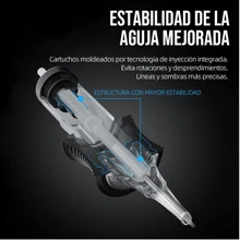 Cartucho para tatuaje profesional RL ROUND LINER 16 PIEZAS FROTTAGE TATTOO TATUAR - Negro - Ver 4