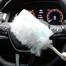 Disposable Chicken Feather Duster With Static Electricity, Household Cleaning Tool For Thorough Cleaning - White - View 3