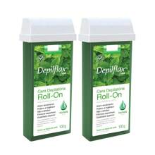 Kit 2 Hot Wax For Hair Removal Depilflax Roll-On Depilatory Waxing Refill - 薄荷 - 查看 1