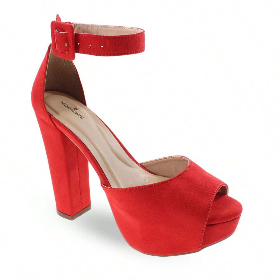 MODARPE Women Heeled Sandals - 紅色 - 查看 1