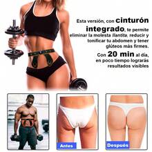 Electro Estimulador 03 Tonificador Gluteos Cintura Pompa Ems - Negro - Ver 4
