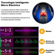 Electro Estimulador 03 Tonificador Gluteos Cintura Pompa Ems - Negro - Ver 3