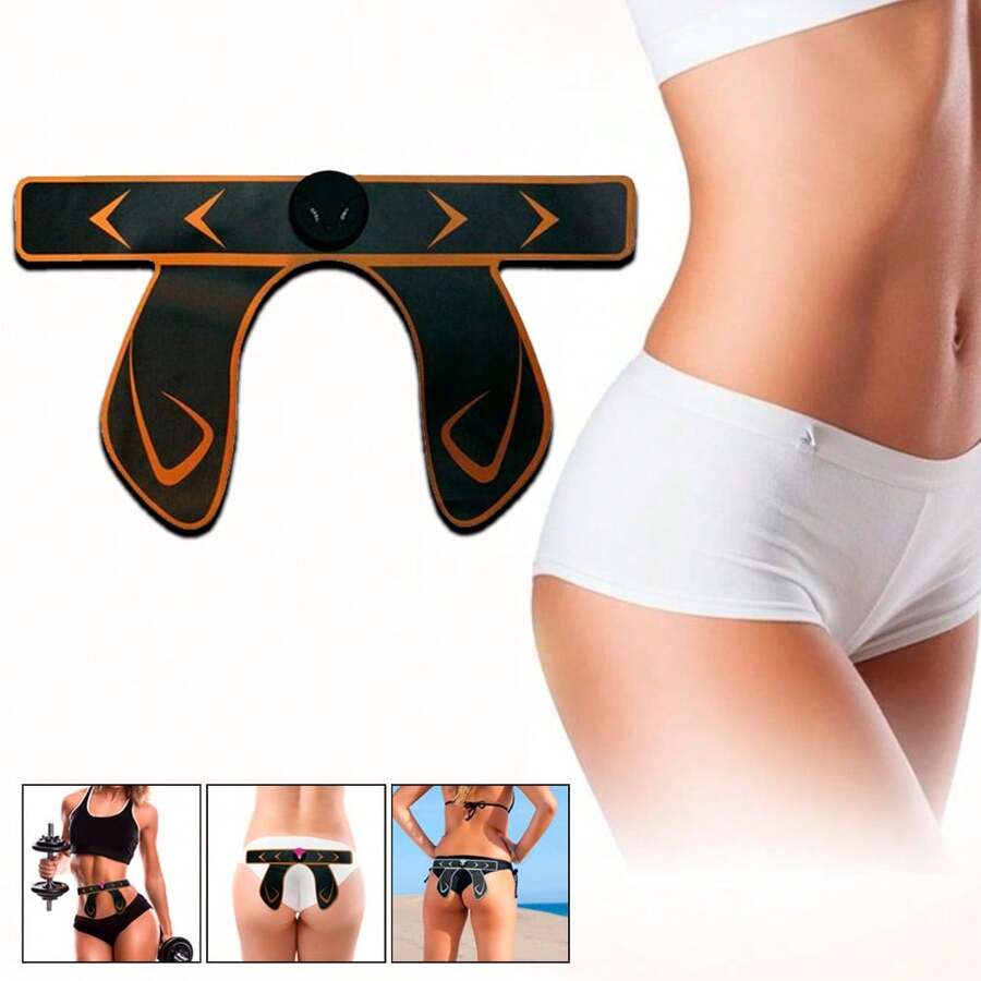 Electro Estimulador 03 Tonificador Gluteos Cintura Pompa Ems - Negro - Ver 1