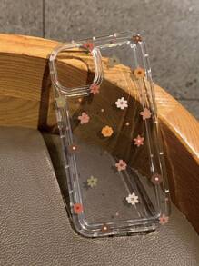 Floral Print Clear Case Compatible With IPhone&Samsung Galaxy