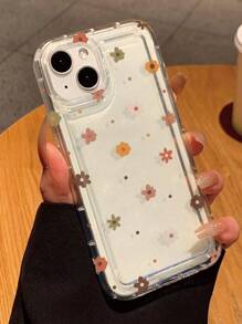 Floral Print Clear Case Compatible With IPhone&Samsung Galaxy