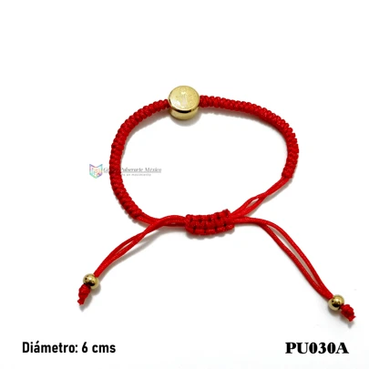 1pza Pulsera de hilo con medalla de San Benito doble vista elaborada en acero inoxidable