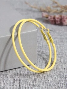 1對時尚簡約的荧光色女性日常佩戴耳环 - 紫色 - 查看 2