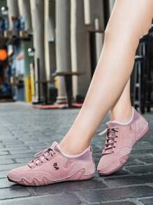 Zapatillas rosas de estilo vintage Nantucket Breeze para mujer, de color rosa , con un tono de color macaron, de diseño sencillo y romántico, adecuadas para uso casual, deportivo, de viaje, fitness, running, fiestas, compras, ir al trabajo, senderismo, actividades al aire libre y caminar, para primavera, verano, otoño e invierno. De color rosa, gris, negro y marrón , con suela antideslizante y transpirable, de cuero y diseño casual. - Rosa - Ver 6