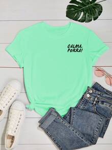 Women T-Shirts - 薄荷綠 - 查看 2