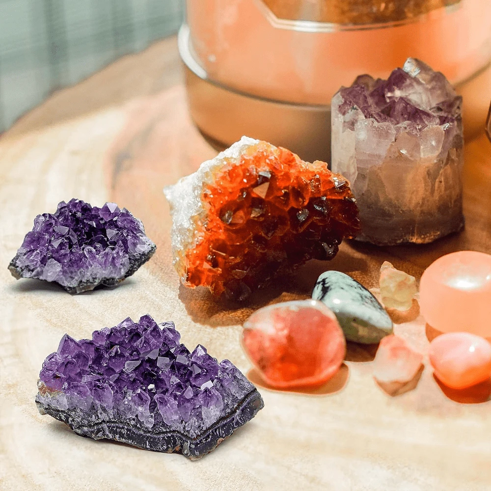 1pc Raw Amethyst Stones And Crystals Rock, Natural Amathesis Crystal Clusters, Geodes With Crystals,Real Amethyst Crystals Geode, Gemstones, Healing Crystals - one-size - View 1