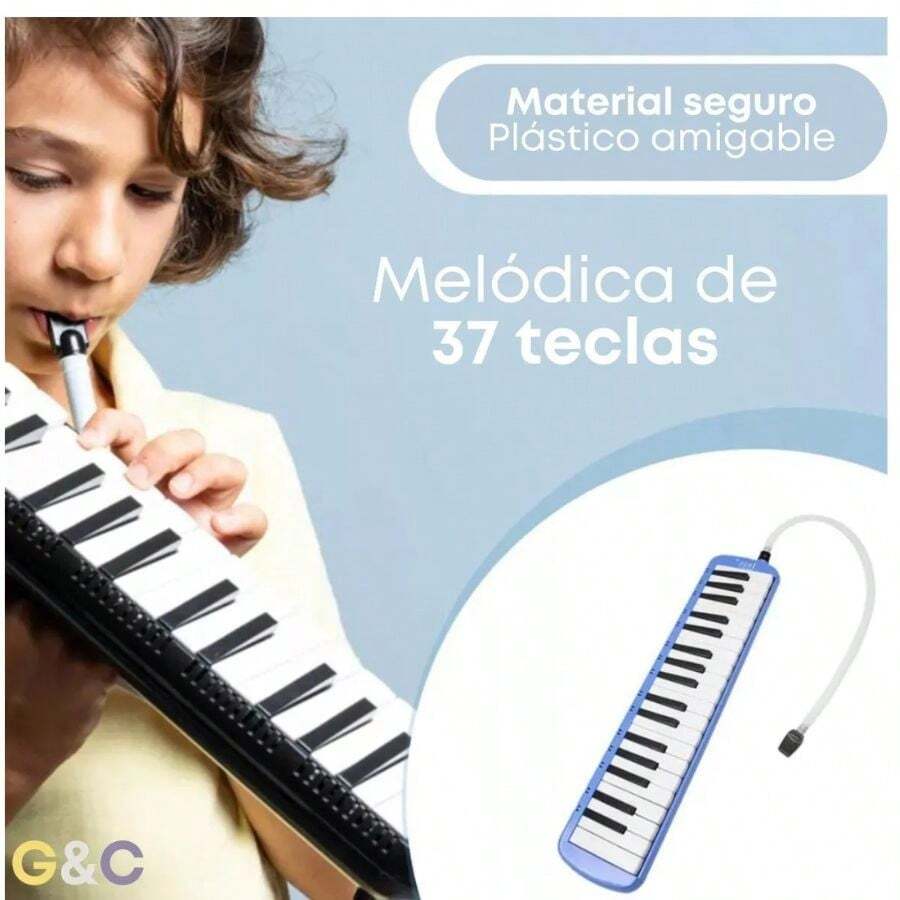 37 teclas Estuche de melodica escolar y accesorios de teclado, útiles