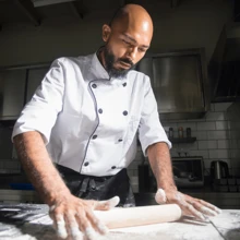 Rodillo De Madera Giratorio Para Amasar Pizza y Pan - Marrón - Ver 3