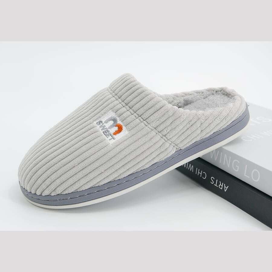 Men's House Slippers, Comfortable - Grey - View 1