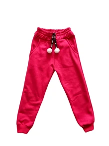 Young Girls Pants - 玫紅色 - 查看 3