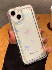 1 件大孔透明保护壳带蝴蝶结彩色印花防震缓冲手机壳全覆盖兼容 iPhone11/12/13/14/15/15pro/15 Plus/15 Promax/7plus/8plus/X/Xs Max/Xr/11pro/12pro/13pro/14pro/12mini/13mini/11promax/12promax/13promax/14promax/14plus/6/6s/6plus/7/8/Se 兼容三星 Galaxy/A54/A14/A32/A23/A33/A24/A52S/S20/S21/S22/S23/S24/S23Plus/S24ultra 防水防摔防刮 - 無色 - 查看 2