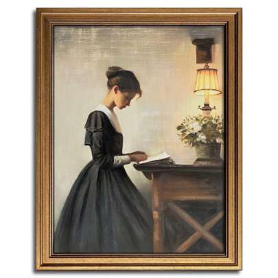 1入組帆布牆藝室內裝飾古典油畫帆布印花復古牆藝,適用於客廳臥室裝飾,無框架