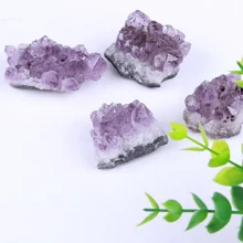 1pc Raw Amethyst Stones And Crystals Rock, Natural Amathesis Crystal Clusters, Geodes With Crystals,Real Amethyst Crystals Geode, Gemstones, Healing Crystals - one-size - View 4