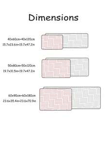 1pc Fresh Green Leaf Shaped Kitchen Mat, Crystal Velvet Rectangle Soft Anti-Slip Absorbent Rug Suitable For Living Room Household ,Room Decor - Multicolor - View 2