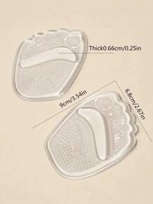 Almohadilla Transparente De Silicona Antideslizante Para Balancin De Pies Para Mujeres, Plantilla Suave Para La Parte Delantera Del Pie De Zapato Código Medio, Resistente Al Desgaste, Sandalias Con Tacones Altos Antideslizantes, Protector Ultra Suave Para La Mitad De La Plantilla - transparente - Ver 3