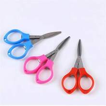 1pc Exquisite Folding Small Scissors, Zinc Alloy 8-Shaped Stretch Paper-Cutting Scissors, Multi-Functional Scissors For Office, Outdoor Travel, And Fishing Back To School,Back To School,School Supplies