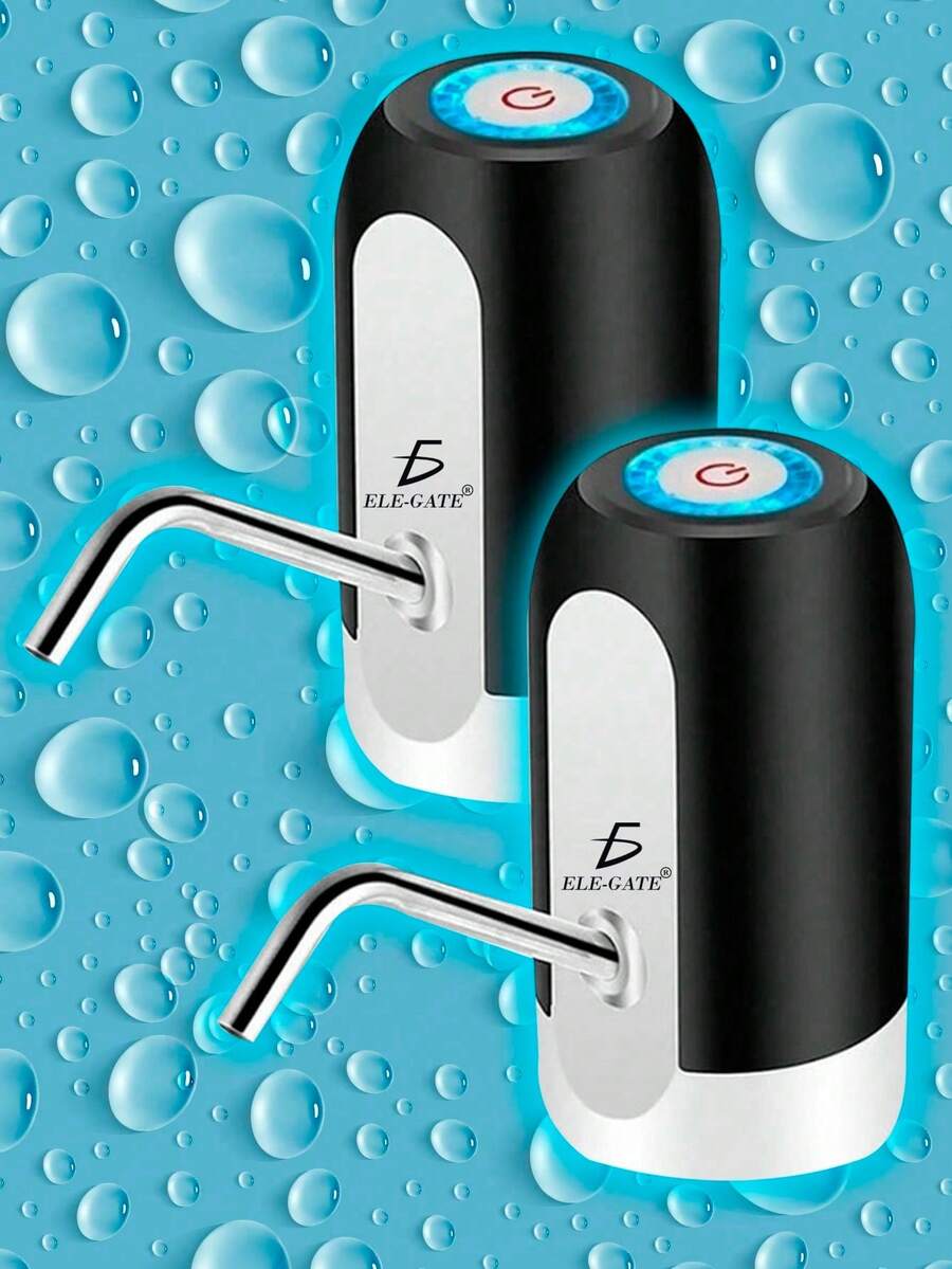 ELEGATE Ele-gate Kit 2 pzs Dispensador De Agua Eléctrico Recargable Usb Bomba De Agua - Blanco y Negro - Ver 1