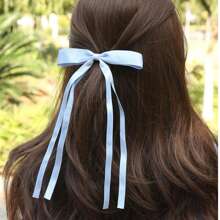 12入組女孩髮飾,長尾蝴蝶結髮夾和配有蝴蝶結的頭帶（混色） - 彩色 - 查看 5