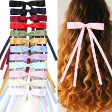 12入組女孩髮飾,長尾蝴蝶結髮夾和配有蝴蝶結的頭帶（混色） - 彩色 - 查看 3