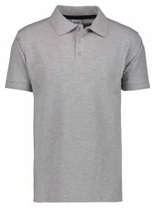 NAO Playera Polo Hombre, Manga Corta, Tela Peinada - Gris - Ver 4