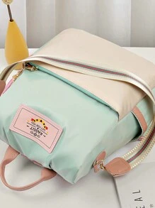 Small Size Women Oxford Cloth Backpack, Large Capacity Casual Travel Backpack, Suitable For Daily Commute, School Backpack - Green - View 3