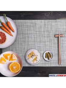 Classic Waterproof Woven Placemat Gray Color (30x45 Cm) Non-Slip, Spill-Proof And Stain-Proof Decorative Tablecloth - Tablecloths For Home Or Outdoor Dining