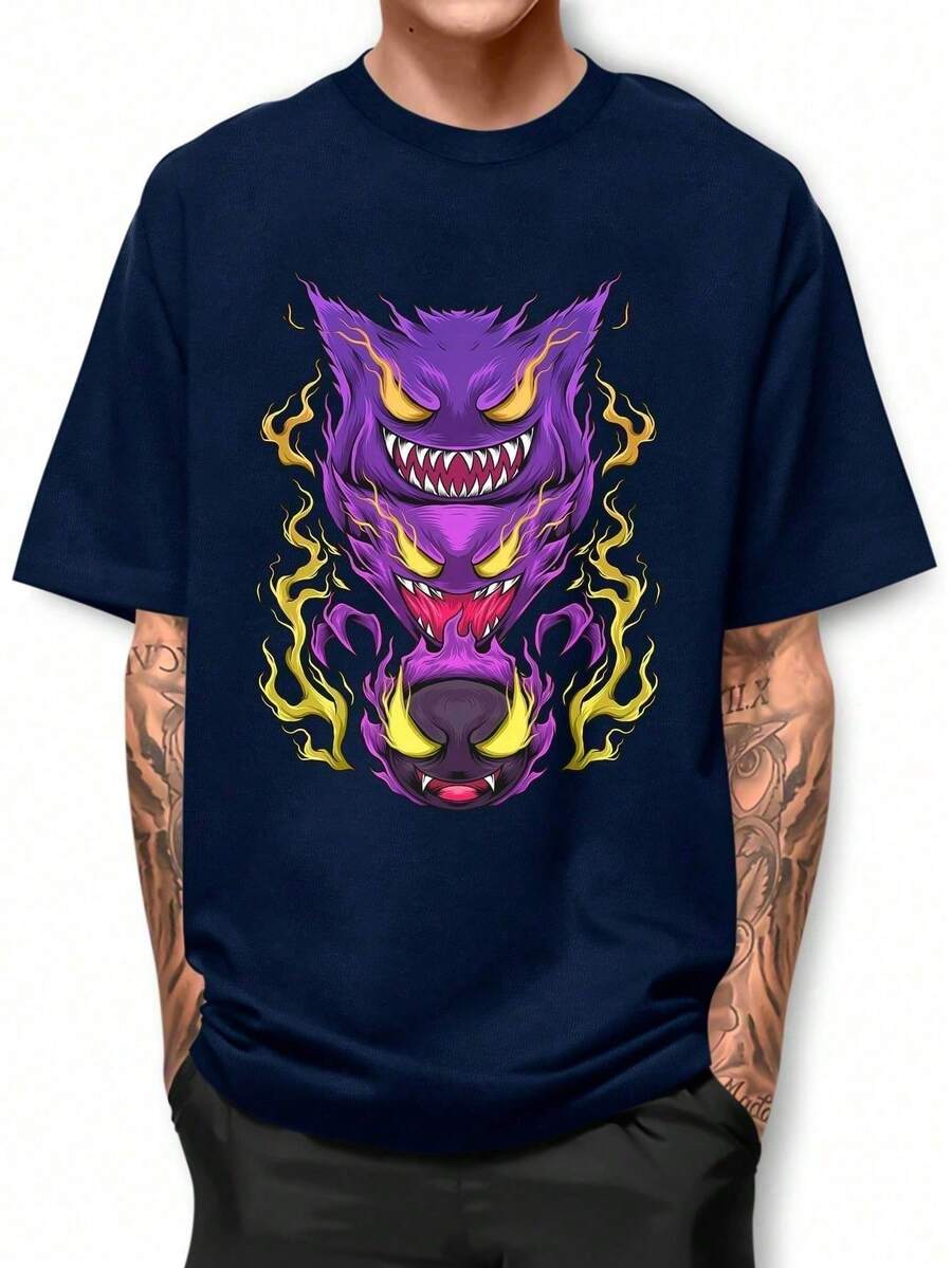 Men T-Shirts - 藏蓝色 - 查看 1