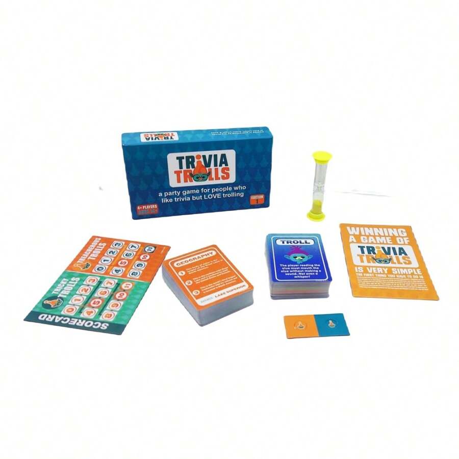 Trivia Card Game, Hot Film Packaging, Board Game, Tabletop Game, Card Game, Interactive Game, Arabic Version, Multiplayer Interactive Game, Group Game, Suitable For Playing With Friends And Family. - Basic Edition - View 1