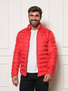 Men Jackets & Coats - Red - View 1