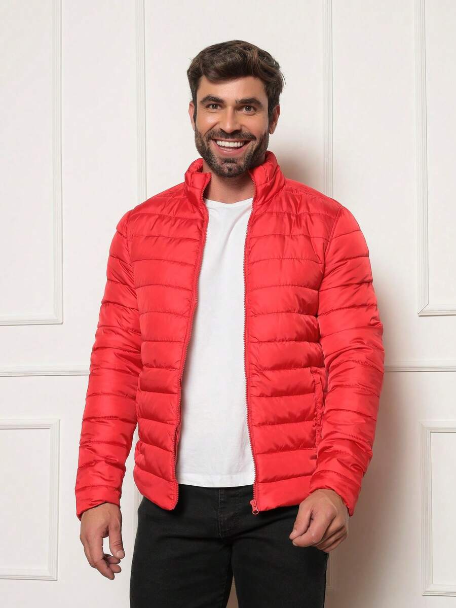 Men Jackets & Coats - Red - View 1