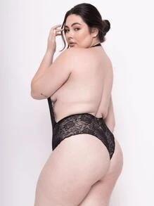 Plus Size Sexy Lingerie - màu đen - Xem 2