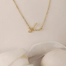 Fashionable Arabic Letter Necklace - 4 - View 15