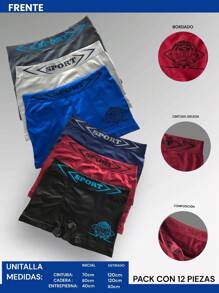 12 PIECES MEN'S BOXER MICROFIBER - Multicolor - View 2