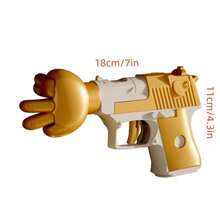 網絡爆款剪刀石頭布槍桌面遊戲道具解壓玩具創意禮物 - 彩色 - 查看 3