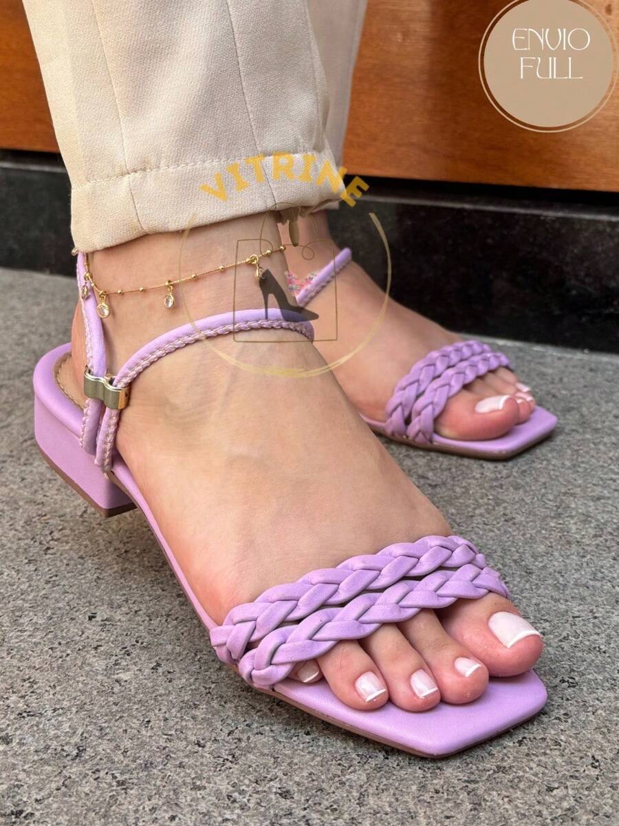 Women Flat Sandals - 紫丁香色 - 查看 1