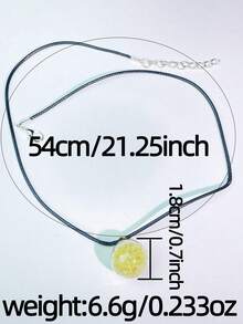 1條玻璃球和碎石項鍊 - 銀飾水晶粗礦石碎片珠子,用於靈性治療、脈輪、、冥想禮物 - 項鍊 - 查看 6