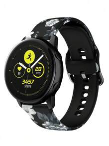 1 Stück Unisex farbiges 3-Sterne Silikon Uhrenarmband, 20mm 22mm lässiges Armband kompatibel mit Galaxy Watch 3 45mm, Watch 4 4 Classic, Watch 5 5 Pro / Watch GT 2 2E Pro 3 3 Pro 42mm 46mm Uhr Zubehör (zufälliges Muster)