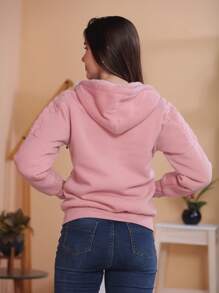 Women Winter Coats - Baby Pink - View 2