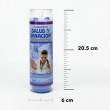 Veladora, Vela, Salud y Sanación, Aromática, 14 Días, Esoterismo - Lila Púrpura - Ver 2