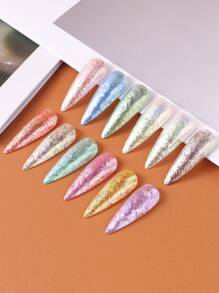 12 Grids Holografische Opaal Fire Flakes Nail Art Paillette Doorschijnend Iriserende Glitter Set Nageldecoratie Poeder DIY Nagel Charmes Nagel Edelstenen Nagelbenodigdheden